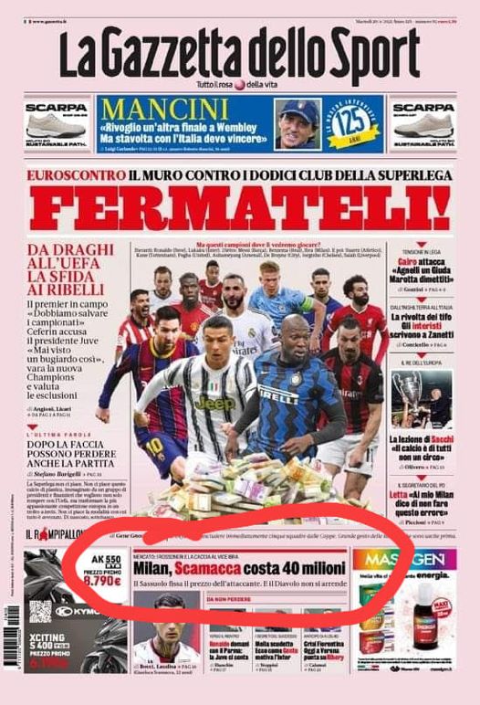 No ai soldi nel calcio !!!